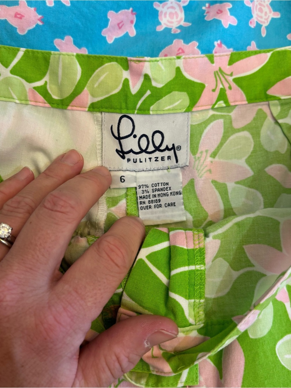 Lilly Pulitzer Trio Mini Skirts / shorts in Pink, Green & Blue - Picture 7 of 16